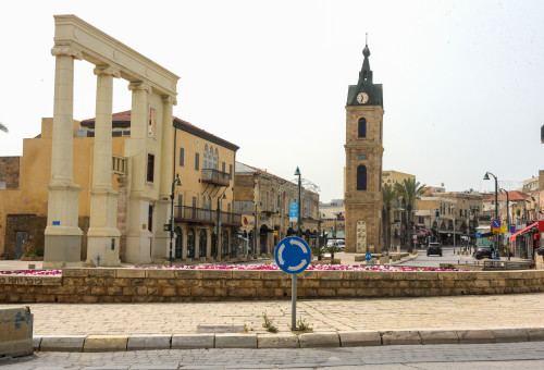 כיכר השעון ביפו (צילום: אבשלום ששוני)