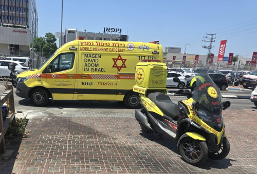 זירת הרצח בראשון לציון  (צילום: תיעוד מבצעי מד"א)