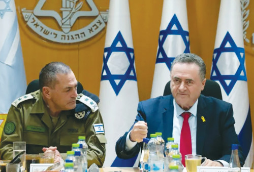 ישראל כ"ץ, אייל זמיר (צילום: אריאל חרמוני, משרד הביטחון)