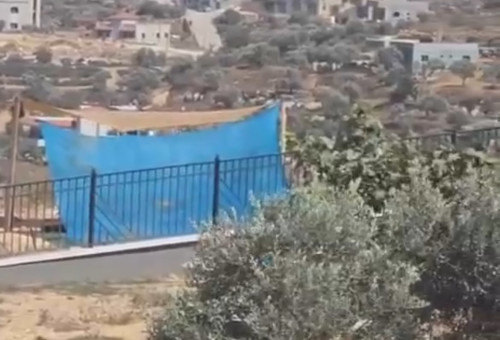 המתנחלים בכפר קוסרה (צילום: ללא קרדיט)