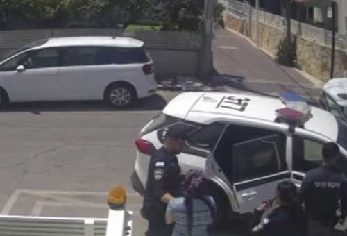 בני הזוג בנהריה מעוכבים (צילום: דוברות המשטרה)