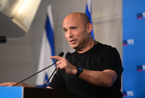 נפתלי בנט, כנס תפיסת הביטחון של ישראל (צילום: אבשלום ששוני)