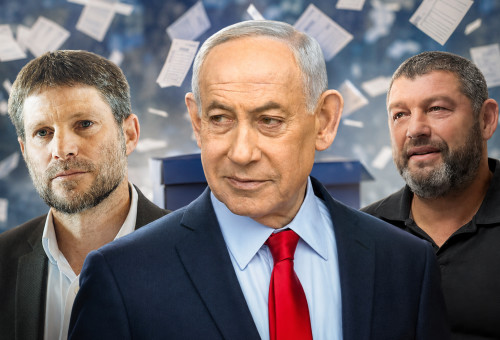 עופר וינטר, בנימין נתניהו, בצלאל סמוטריץ' (צילום: פלאש 90,צילום מסך כאן 11)