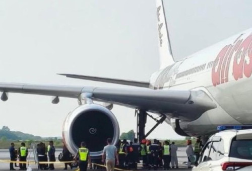 טיסת AirAsia מטוקיו בה גילו גופה בתא הגלגלים (צילום: רשתות חברתיות, שימוש לפי סעיף 27א' לחוק זכויות היוצרים)