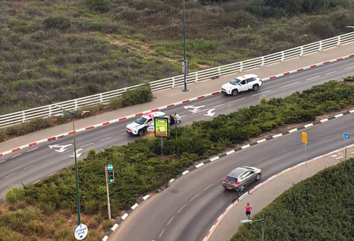 מזירת אירוע הירי בנתניה (צילום: רשתות חברתיות, שימוש לפי סעיף 27 א')