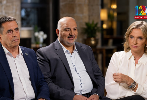 דנה ויס, מנסור עבאס, יואב סגלוביץ (צילום: צילום מסך ערוץ 12)