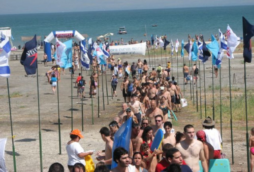צליחת הכנרת אשתקד. שיא משתתפים חדש? (צילום: צילום: יח"צ)