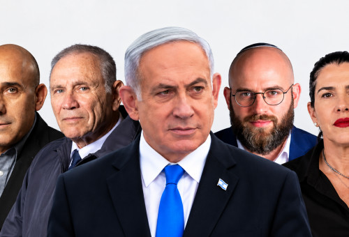 ביבי נתניהו והמשוריינים החדשים (צילום: רמי זרנגר,דוברות הליכוד,חיים גולדברג פלאש 90,יוסי אלוני פלאש 90,בינה מלאכותית)