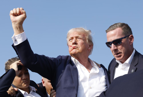 ניסיון ההתנקשות בנשיא האמריקאי דונלד טראמפ, פנסילבניה, יולי 2024 (צילום: gettyimages)
