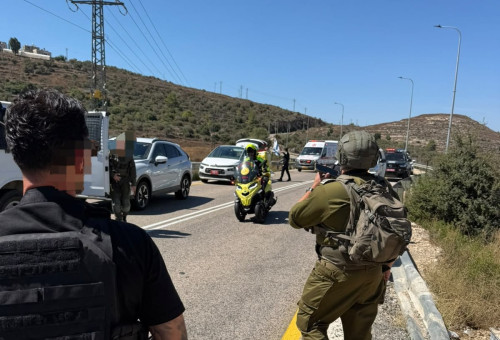 זירת הפיגוע בבנימין (צילום: תיעוד מבצעי מד"א)