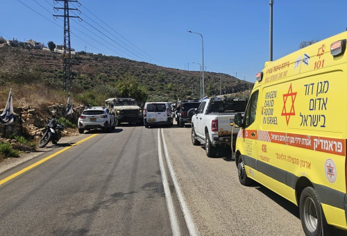 זירת הפיגוע בבנימין (צילום: תיעוד מבצעי מד"א)