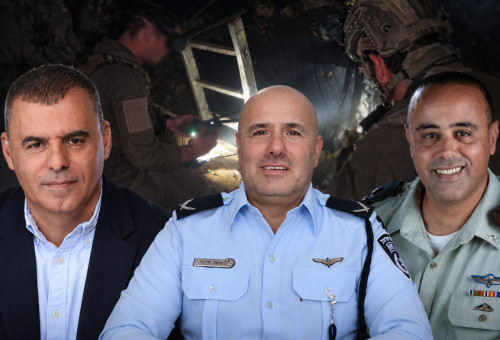 תמיר ידעי, משה פינצ'י, רפי סער (צילום: דובר צה"ל,דוברות המשטרה,ראובן קפוצינסקי)