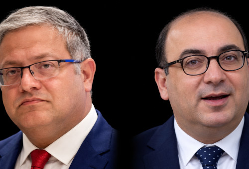 איתמר בן גביר, סמי אבו שחאדה (צילום: אבשלום ששוני,מרים אלסטר, פלאש 90)
