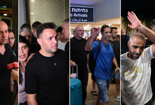 נוסעי טיסת פליי דובאי (צילום: אבשלום ששוני)