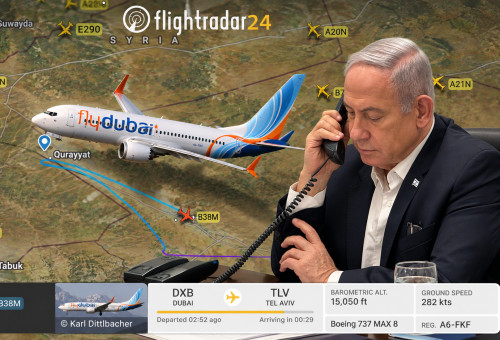 בנימין נתניהו על רקע הטיסה מדובאי (צילום: צילום מסך,קובי גדעון לע"מ)