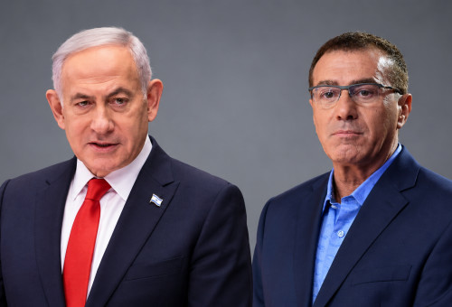 שלומי אלדר, בנימין נתניהו (צילום: תומר נויברג, פלאש 90,אריה לייב אברמס, פלאש 90,בינה מלאכותית ושיפור צילום)