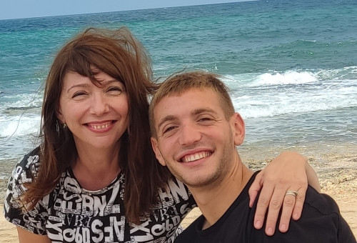 יונתן סביצקי ז"ל ובלה (צילום: פרטי)