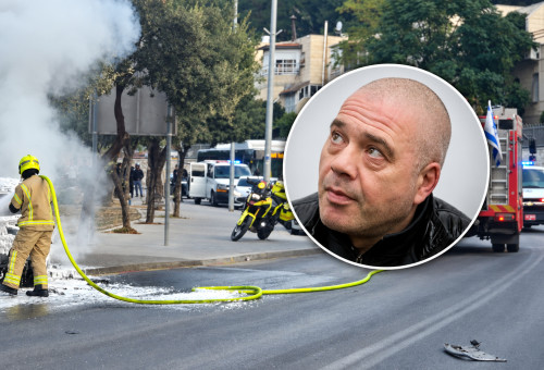 איציק בר מוחא וזירת החיסול (צילום: פלאש 90,כבאות והצלה)