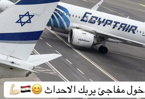 טייס מצרי תיעד מטוס אל על (צילום: רשתות חברתיות, שימוש לפי סעיף 27 א')