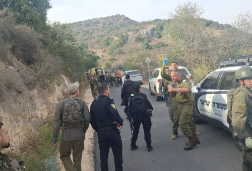 זירת פיצוץ הנפל בצפון (צילום: שימוש לפי סעיף 27א')