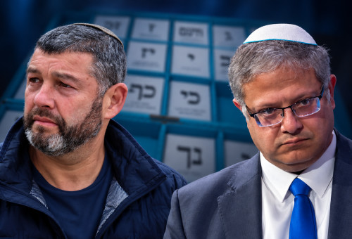 איתמר בן גביר ועופר וינטר, פתקי הצבעה (צילום: יונתן זינדל פלאש 90,יונתן שאול, פלאש 90)