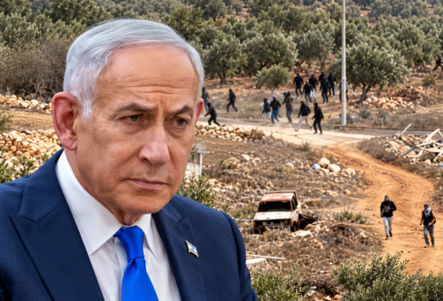 בנימין נתניהו, תקיפת דיפולמטים ביהודה ושומרון (צילום: אוליביה פיטוסי, פלאש 90,תיעוד ברשתות חברתיות לפי סעיף 27 א' לחוק זכויות יוצרים, רשת X)