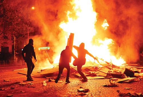 המחאות האלימות בצרפת  (צילום: gettyimages)