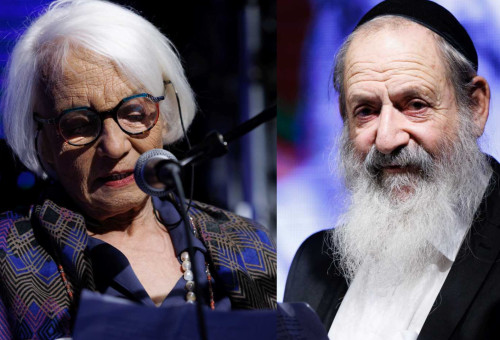 גדעון לבינסון, שולמית לפיד (צילום: שלומי פינטו)