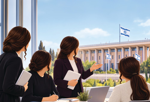 נשים חרדיות בכנסת (צילום: בינה מלאכותית)