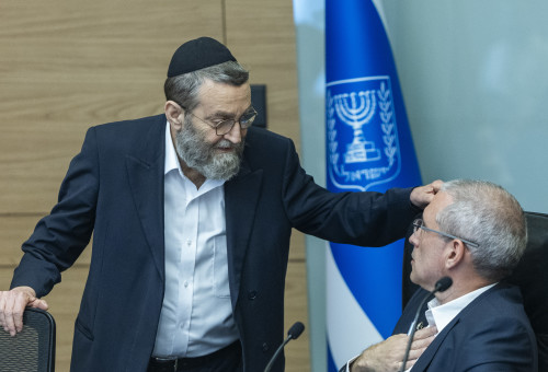 חנוך מילביצקי, משה גפני (צילום: חיים גולדברג, פלאש 90)