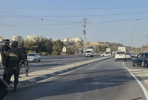 כוחות צהל בכביש 35 (צילום: עמיחי בן דוד/TPS)