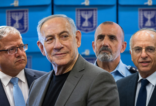 נועם סולברג, דני לוי, בנימין נתניהו ואיתמר בן גביר (צילום: יונתן זינדל פלאש 90,חיים גולדברג פלאש 90,שרון לייבל, פלאש 90)