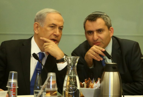 בנימין נתניהו זאב אלקין (צילום: אסף גפן)