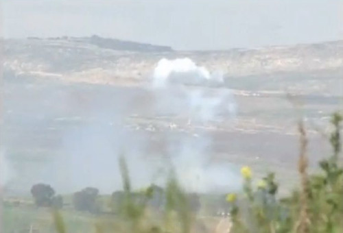 עשן וירי בצפון, גבול לבנון (צילום: רויטרס)