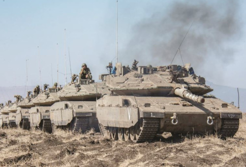 טנקי מרכבה של חטיבה 401 (צילום: דובר צה"ל)