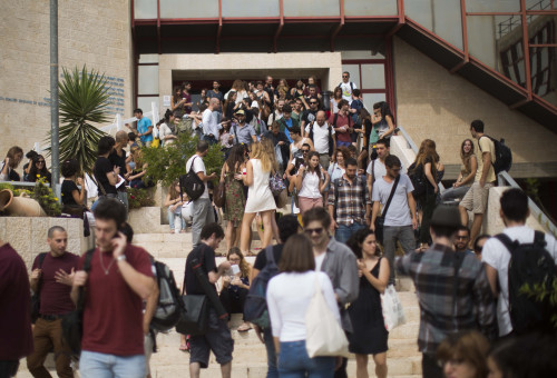 סטודנטים באוניברסיטה, ארכיון (צילום: יונתן זינדל, פלאש 90)