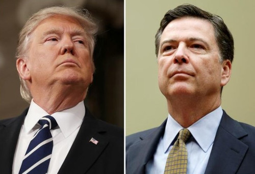 דונלד טראמפ וג'יימס קומי (צילום: רויטרס)