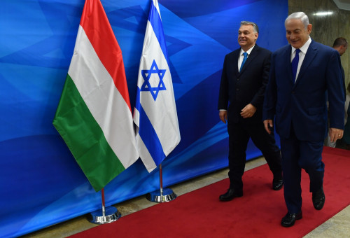 בנימין נתניהו, ויקטור אורבן (צילום: קובי גדעון, לע"מ)