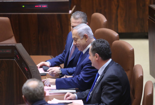 ישראל כ"ץ, בנימין נתניהו, גלעד ארדן (צילום: מרק ישראל סלם)
