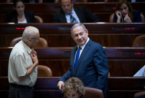 בנימין נתניהו, בני בגין (צילום: יונתן זינדל, פלאש 90)