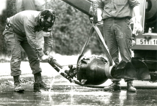 תל אביב במלחמת המפרץ (צילום: ראובן קסטרו)