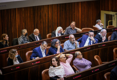 חברי הרשימה המשותפת במליאה  (צילום: נועם מוסקוביץ')
