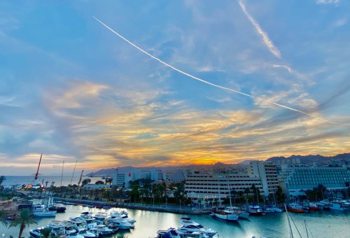 מזג אוויר סתווי באילת (צילום: אבשלום ששוני)