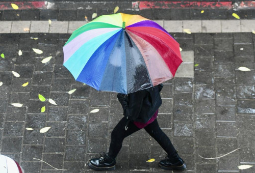 גשם בתל אביב (צילום: אבשלום ששוני)