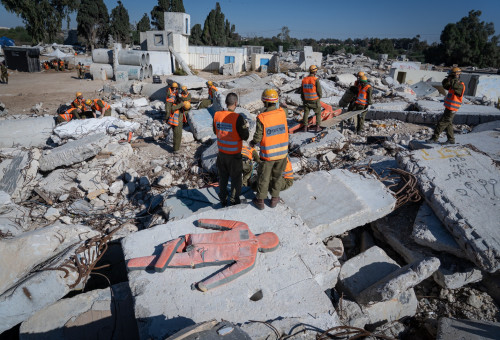 תרגיל רעידת אדמה בישראל (צילום: יניב נדב, פלאש 90)