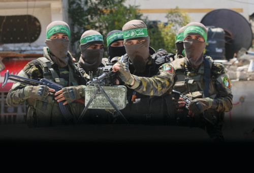 חמושים של ארגון חמאס בעזה (צילום: עטייה מוחמד, פלאש 90)
