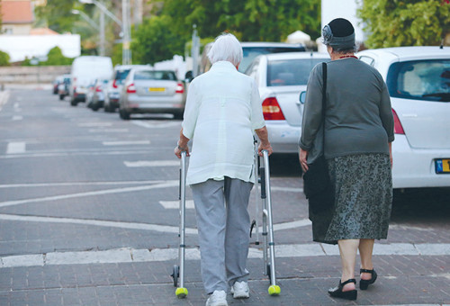 זהירות, קשישים חוצים. "כבישי ישראל הם מהמסוכנים בעולם לאזרחים ותיקים" (צילום: אלוני מור)