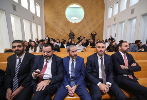 חברי ש"ס בדיון בבג"ץ בעניינו של דרעי (צילום: יונתן זינדל, פלאש 90)