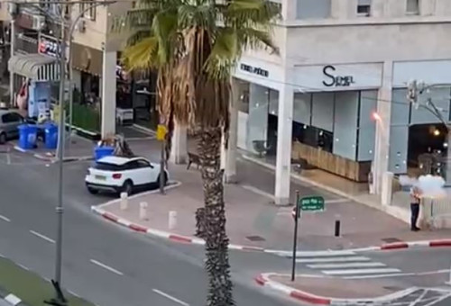 ירי זיקוקים במרכז רמת השרון (צילום: שימוש לפי סעיף 27א')