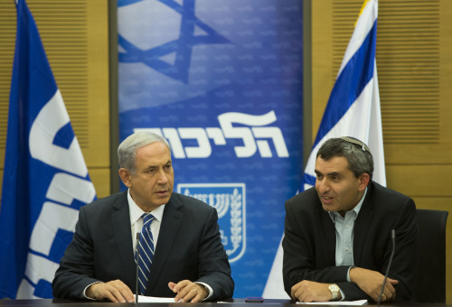 זאב אלקין בנימין נתניהו (צילום: יונתן זינדל, פלאש 90)